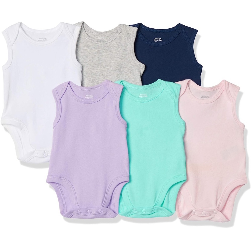 12m Tank Bodysuits Gender Neutral 6pack Basic Amazon Essentials New